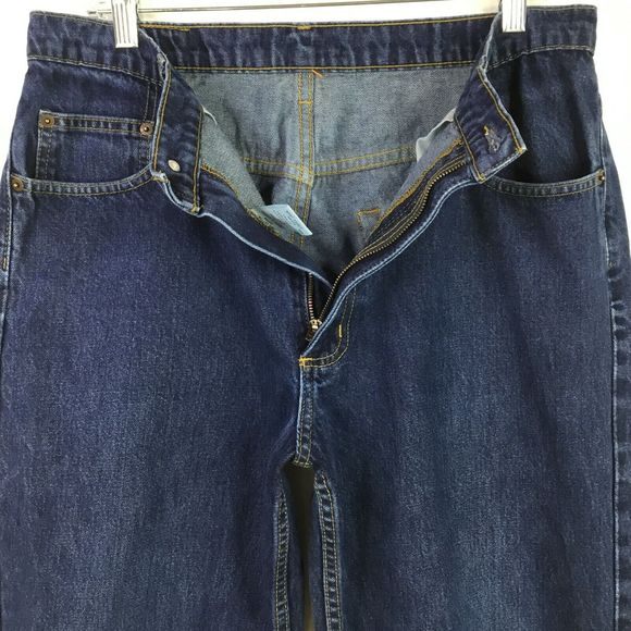Vintage Polo Ralph Lauren Men's Loose Fit Jeans Size 32x30 Dark Wash Straight - Picture 7 of 11